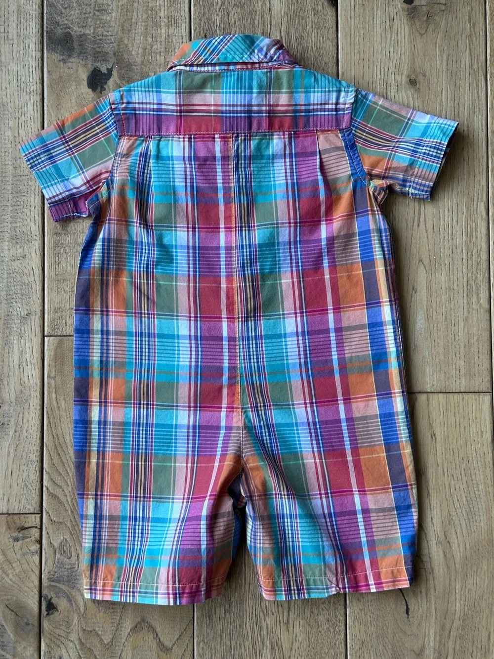 Ralph Lauren Plaid Cotton Button Down Shortall size 6 Months